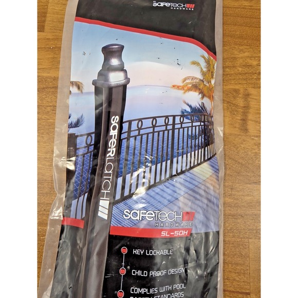 Safetech Hardware Magnetic Top Pull Gate Latch Key Lockable SL-50H 22" H NEW - Picture 3 of 8